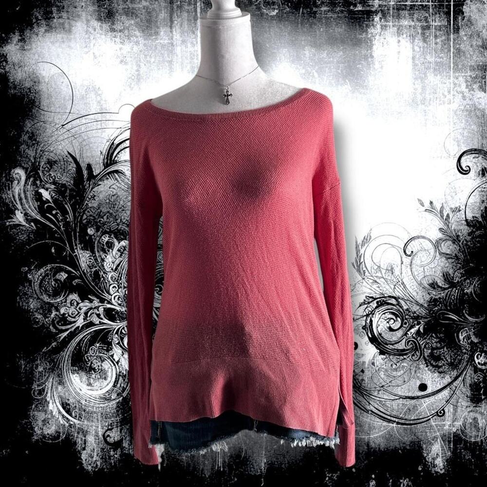 daily wear soft textured cream nude pink long sleeve top